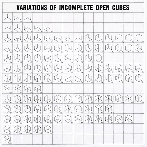 Variations of Incomplete Open Cubes by Sol LeWitt